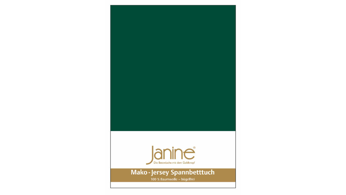Spannbettlaken Janine® aus Stoff in Dunkelgrün Janine® Spannbettlaken Waldgrün - ca. 150 x 200 cm