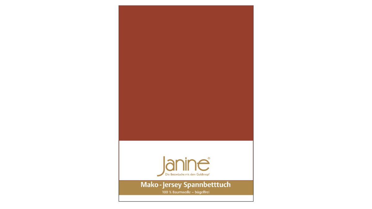 Spannbettlaken Janine aus Stoff in Rost Janine® Spannbettlaken Tabasco - ca. 100 x 200 cm