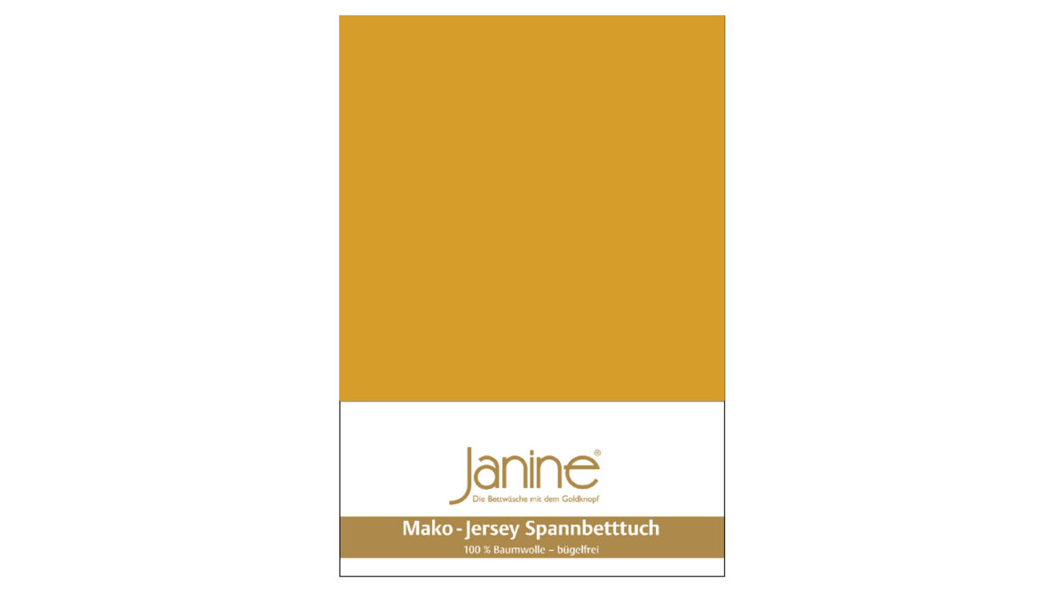 Spannbettlaken Janine aus Stoff in Gold Janine® Spannbettlaken Honigblond - ca. 100 x 200 cm