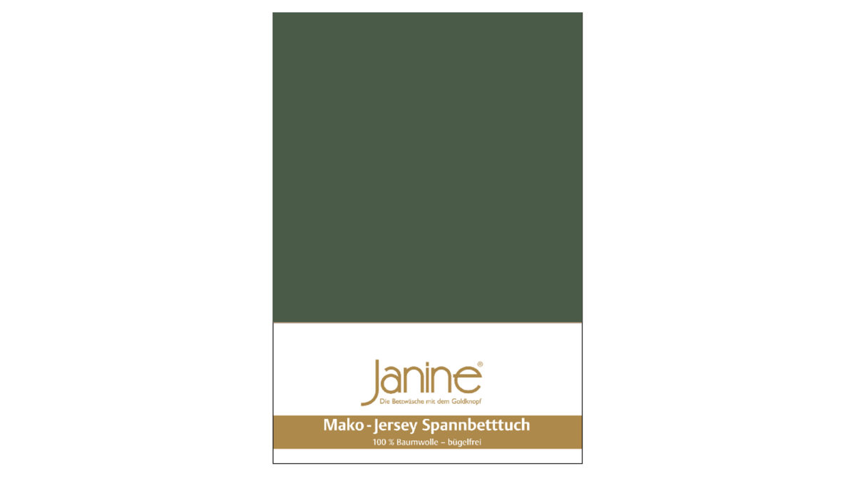 Spannbettlaken Janine aus Stoff in Oliv Janine® Spannbettlaken Olivegrün - ca. 100 x 200 cm