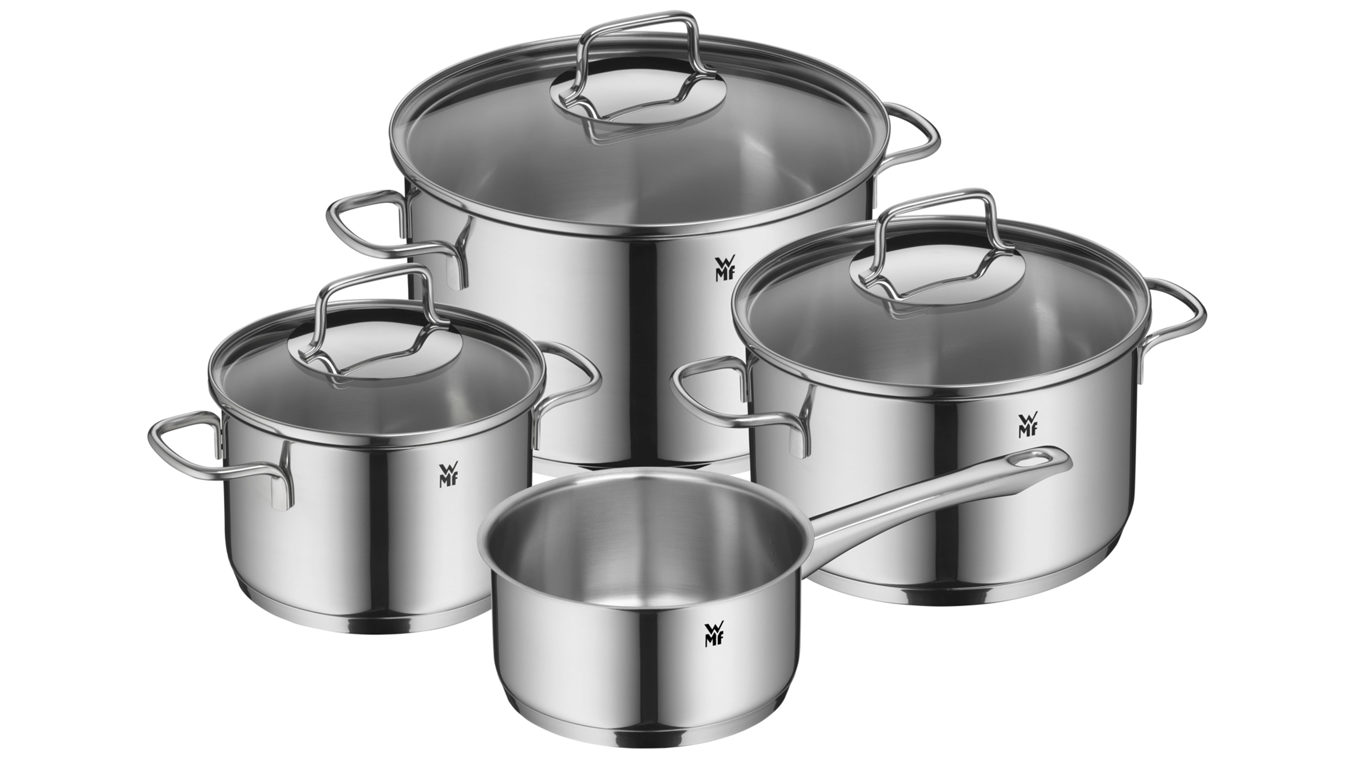 Topf-Set Wmf aus Metall in Edelstahl WMF Topf-Set Astoria Edelstahl – vierteilig