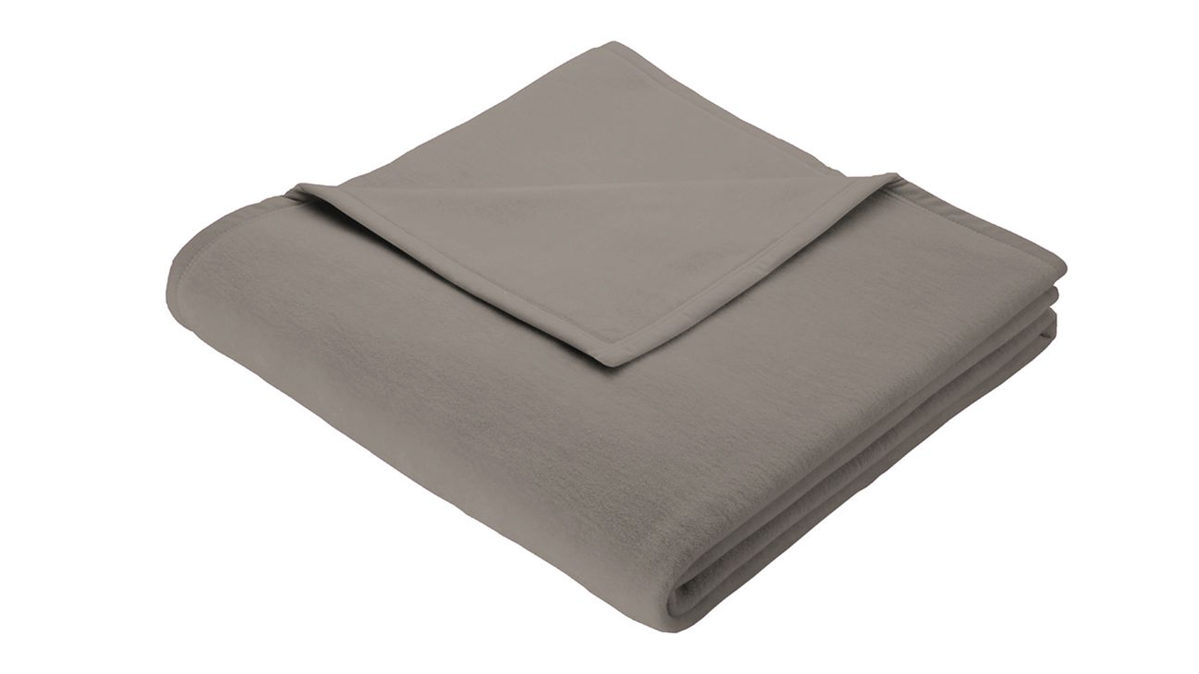 Wohndecke Biederlack® aus Mischgewebe in Grau Biederlack® Wohndecke Cotton Home taupefarbenes Mischgewebe - ca. 150 x 200 cm