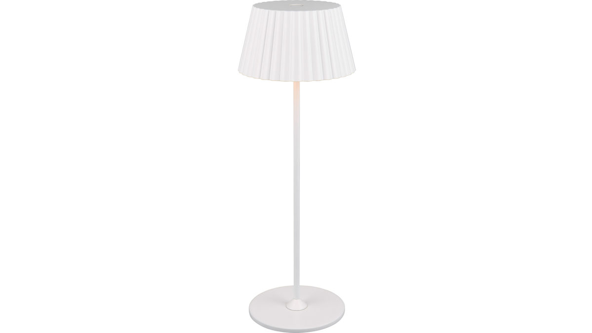 Tischleuchte Reality leuchten aus Metall in Weiß RL Outdoor-Tischleuchte Suarez weißes Metall - Höhe ca. 39 cm