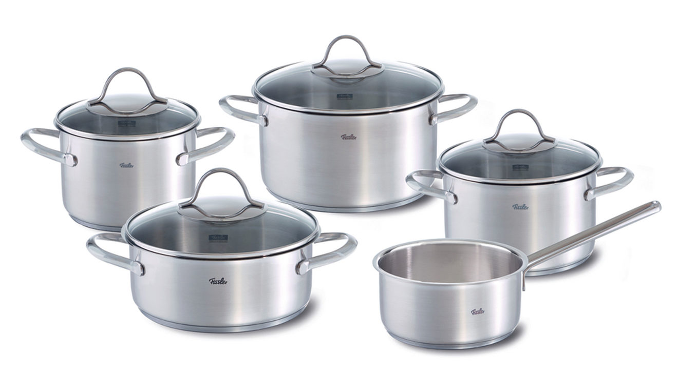 Topf-Set Fissler aus Metall in Edelstahl Fissler Kochtopf-Set Palermo Edelstahl - fünfteilig