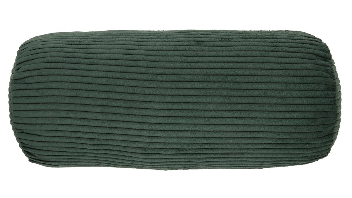 Einzelkissen Roomio® aus Stoff in Dunkelgrün Roomio® Nackenrolle No. 9403 khakifarbener Breitcord - ca. 50 x 22 cm