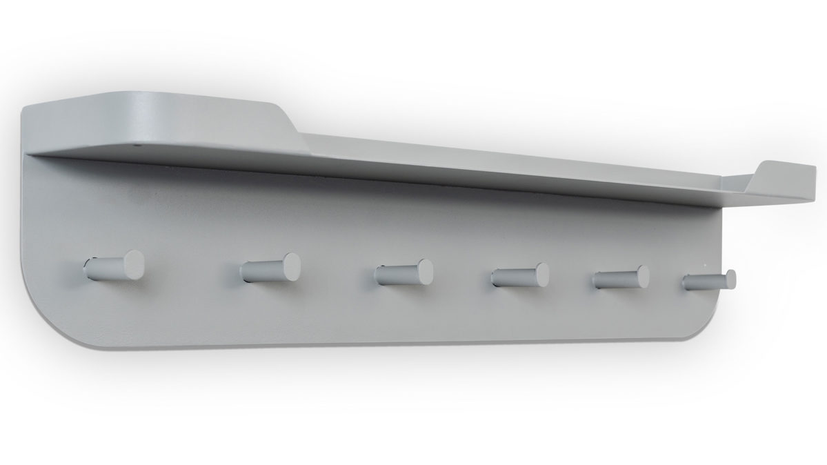 Wandgarderobe M2 kollektion aus Metall in Grau Wandgarderobe Jil 1 Grau – sechs Haken, Länge ca. 70 cm