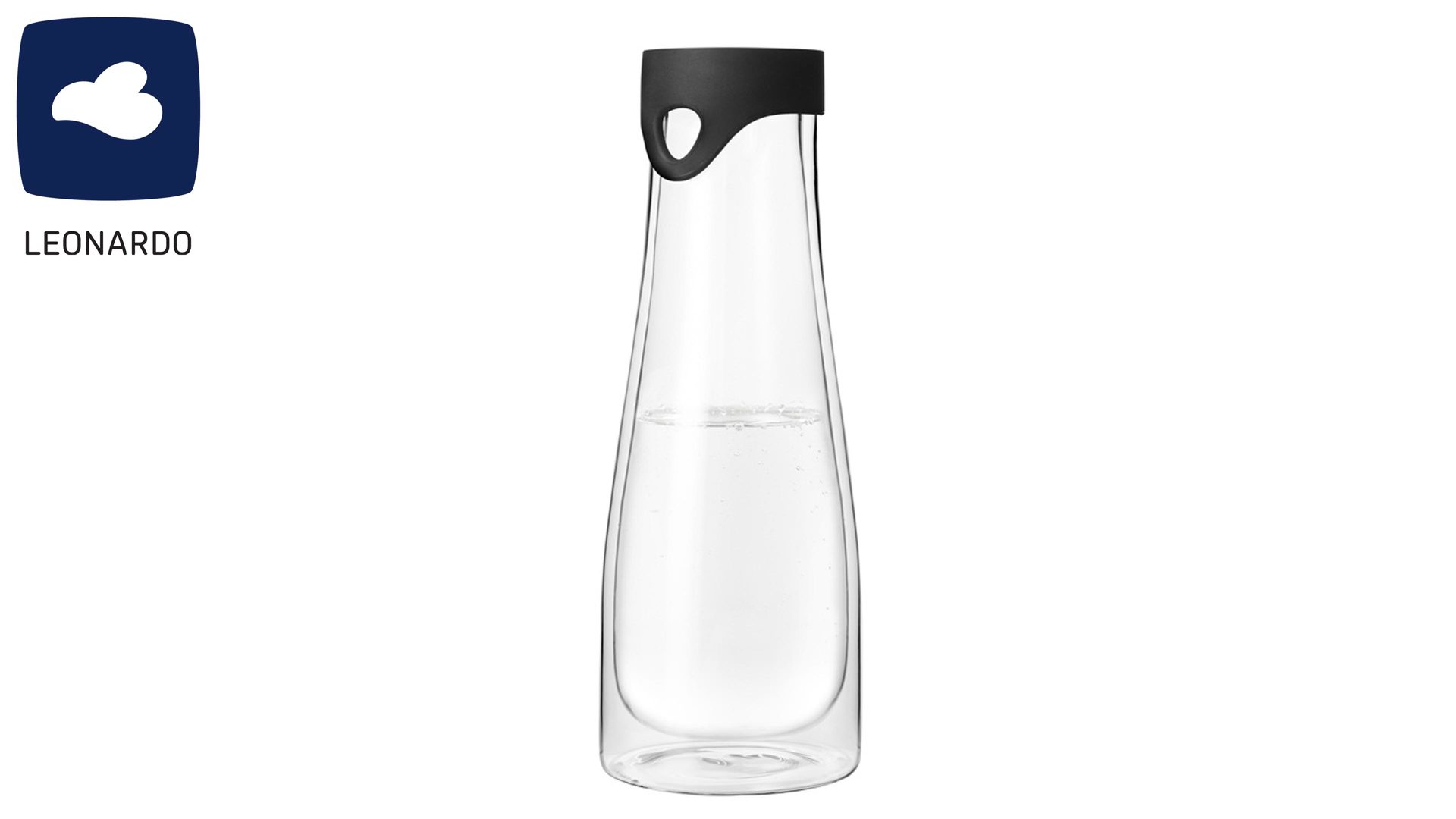 Karaffe Leonardo | glaskoch aus Glas in Transparent LEONARDO Wasserkaraffe Primo doppelwandiges Klarglas - ca. 900 ml Fassungsvermögen