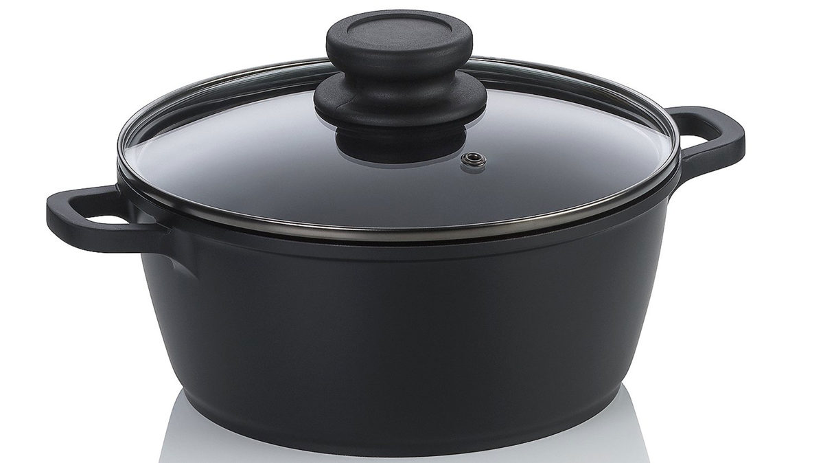 Fleischtopf Kela | keck & lang aus Metall in Schwarz Fleischtopf Atura Schwarz & Glas - Durchmesser ca. 20 cm