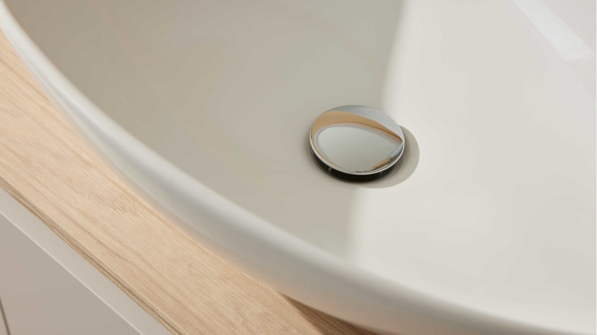 Zubehör Interliving aus Kunststoff in Chrom Interliving Bad Serie 7490 – Permanentventil verchromtes Metall