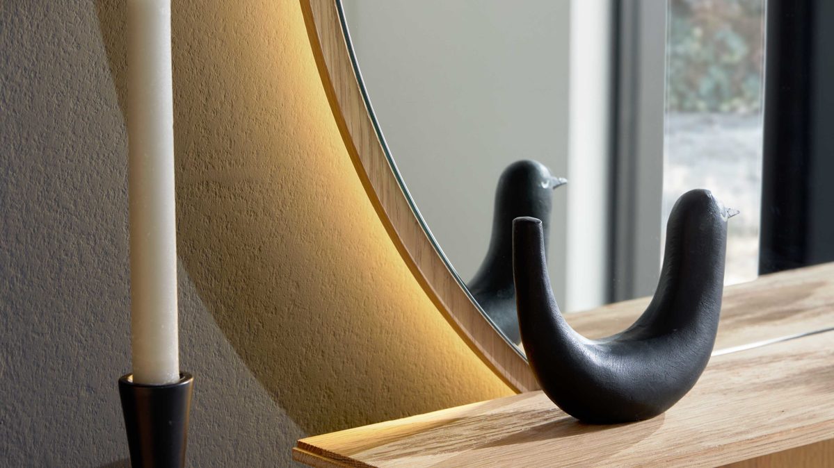 Möbelbeleuchtung Interliving aus Kunststoff in Weiß Interliving Garderoben Serie 6014 - LED-Beleuchtung Länge ca. 242 cm