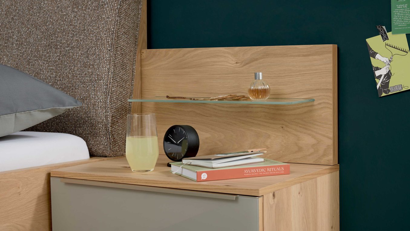 Paneel Interliving aus Holz in Holzfarben Interliving Kleiderschrank Serie 1207 – Paneelaufsatz 20226 rechts - Balkeneiche, Breite ca. 60 cm