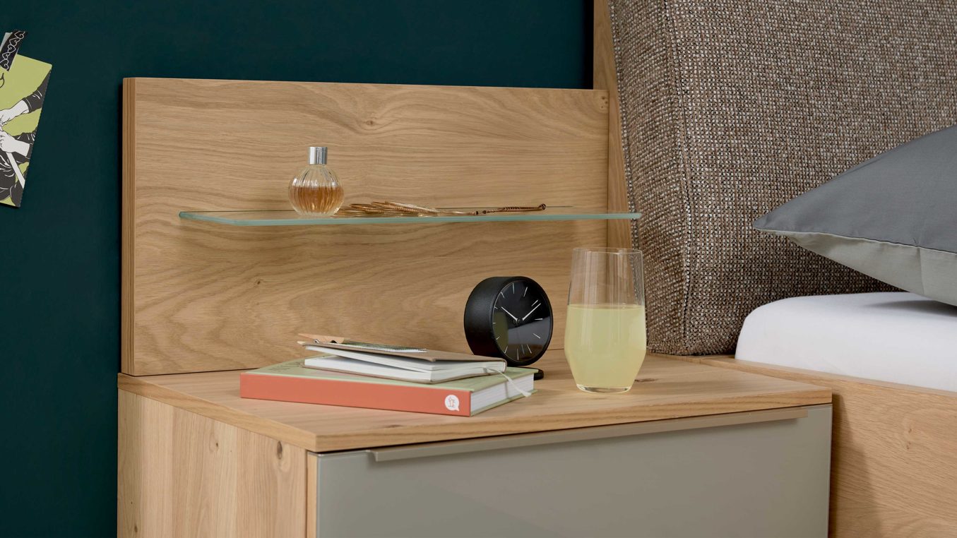 Paneel Interliving aus Holz in Holzfarben Interliving Kleiderschrank Serie 1207 – Paneelaufsatz 20216 links - Balkeneiche, Breite ca. 60 cm