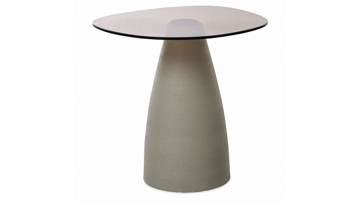 Couchtisch M2 kollektion aus Glas in Weiß Couchtisch Filo 1 Cremeweiße - ca. 50 x 43 cm