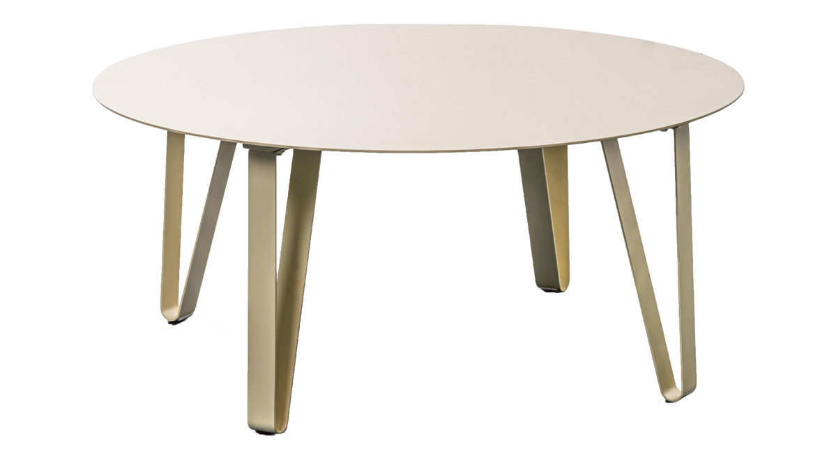 Couchtisch M2 kollektion aus Metall in Weiß Couchtisch Emil 4 Cremeweiß - ca. 80 x 36 cm