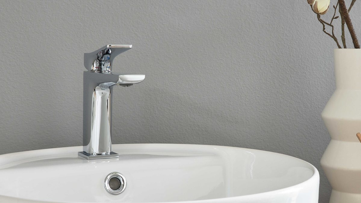 Mischbatterie Interliving aus Metall in Chrom Interliving Bad Serie 7332 - Waschtisch-Armatur Chrom