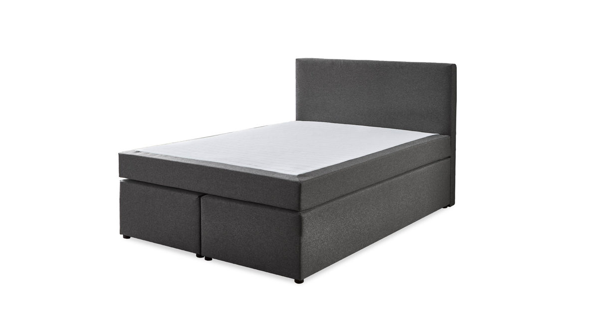 Boxspringbett Sun garden | 162739 aus Stoff in Grau Boxspringbett Aspen grauer Bezug 50516-710 – Liegefläche ca. 140 x 200 cm