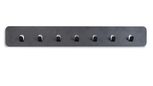 Wandgarderobe M2 kollektion aus Metall in Anthrazit Garderobenleiste Lilly Anthrazit – Sieben Haken, Länge ca. 70 cm