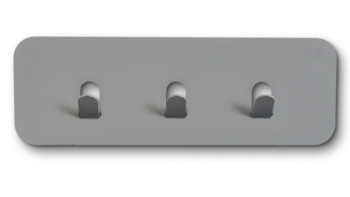 Wandgarderobe M2 kollektion aus Metall in Grau Garderobenleiste Lilly Grau – drei Haken, Länge ca. 30 cm