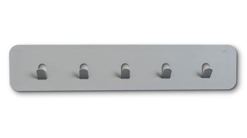 Wandgarderobe M2 kollektion aus Metall in Grau Garderobenleiste Lilly Grau – fünf Haken, Länge ca. 50 cm