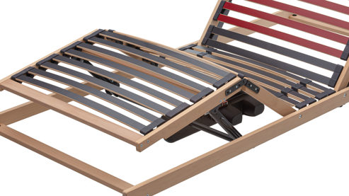 Lattenrost Interliving aus Holz in Holzfarben Interliving Lattenrost Serie 1951 - V6185 motorisch mit Funk-Fernbedienung – Liegefläche ca. 90 x 200 cm