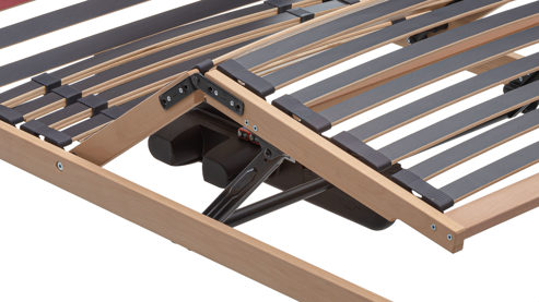 Lattenrost Interliving aus Holz in Holzfarben Interliving Lattenrost Serie 1951 - V6185 motorisch mit Funk-Fernbedienung – Liegefläche ca. 90 x 200 cm
