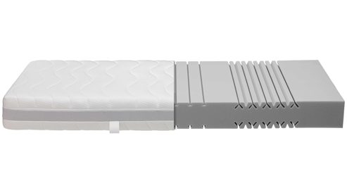 Schaumstoffmatratze Interliving aus Stoff in Weiß Interliving Matratze Medikontur 1908 offenporiger Schaum, H4 – Liegefläche ca. 120 x 200 cm