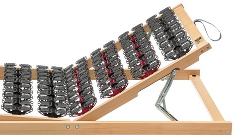 Lattenrost Interliving aus Kunststoff in Holzfarben Interliving Lattenrost Serie 1954 mit manueller Verstellung Kopf- & Fußteilverstellung – Liegefläche ca. 90 x 200 cm