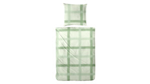 Bettwäsche-Set H. g. hahn haustextilien® aus Stoff in Grün HAHN Bettwäsche-Set zweiteilig, ca. 135 x 200 cm - Grün Weiß kariert