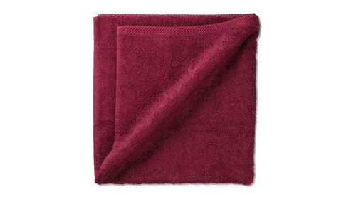 Duschhandtuch Kela | keck & lang aus Naturfaser in Dunkelrot Handtuchserie Ladessa - Duschtuch himbeerrote Baumwolle - ca. 70 x 140 cm