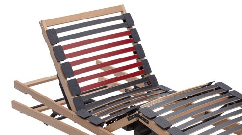 Lattenrost Interliving aus Holz in Holzfarben Interliving Lattenrost Serie 1952 - V6295 Reflux dreifach motorisch mit Funk – Liegefläche ca. 90 x 200 cm