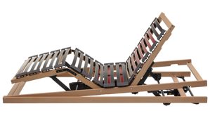 Lattenrost Interliving aus Holz in Holzfarben Interliving Lattenrost Serie 1952 - V6295 Reflux dreifach motorisch mit Funk – Liegefläche ca. 90 x 200 cm