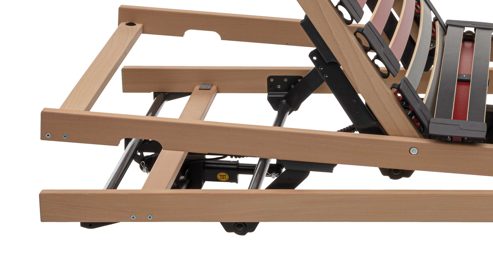 Lattenrost Interliving aus Holz in Holzfarben Interliving Lattenrost Serie 1952 - V6295 Reflux dreifach motorisch mit Funk – Liegefläche ca. 90 x 200 cm