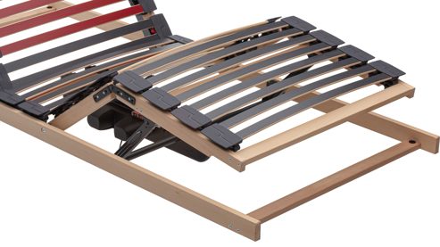 Lattenrost Interliving aus Holz in Holzfarben Interliving Lattenrost Serie 1952 - V6282 zweifach motorisch mit Handschalter – Liegefläche ca. 120 x 200 cm