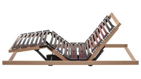 Lattenrost Interliving aus Holz in Holzfarben Interliving Lattenrost Serie 1952 - V6282 zweifach motorisch mit Handschalter – Liegefläche ca. 140 x 200 cm