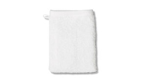 Waschlappen Kela | keck & lang aus Naturfaser in Weiß Handtuchserie Ladessa - Waschhandschuh schneeweiße Baumwolle - ca. 15 x 21 cm