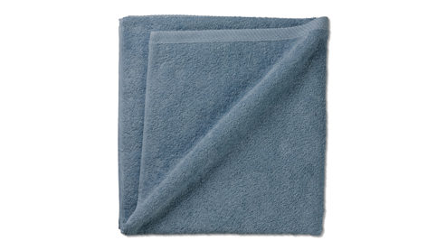 Duschhandtuch Kela | keck & lang aus Naturfaser in Mittelblau Handtuchserie Ladessa - Duschtuch rauchblaue Baumwolle - ca. 70 x 140 cm
