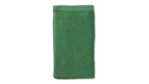 Gästehandtuch Kela | keck & lang aus Naturfaser in Grün Handtuchserie Ladessa - Gästetuch blattgrüne Baumwolle - ca. 30 x 50 cm