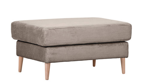 Polsterhocker Gutmann factory® aus Stoff in Hellbraun Hocker Bellria taupefarbener Cordbezug 336.98 - ca. 86 x 45 cm