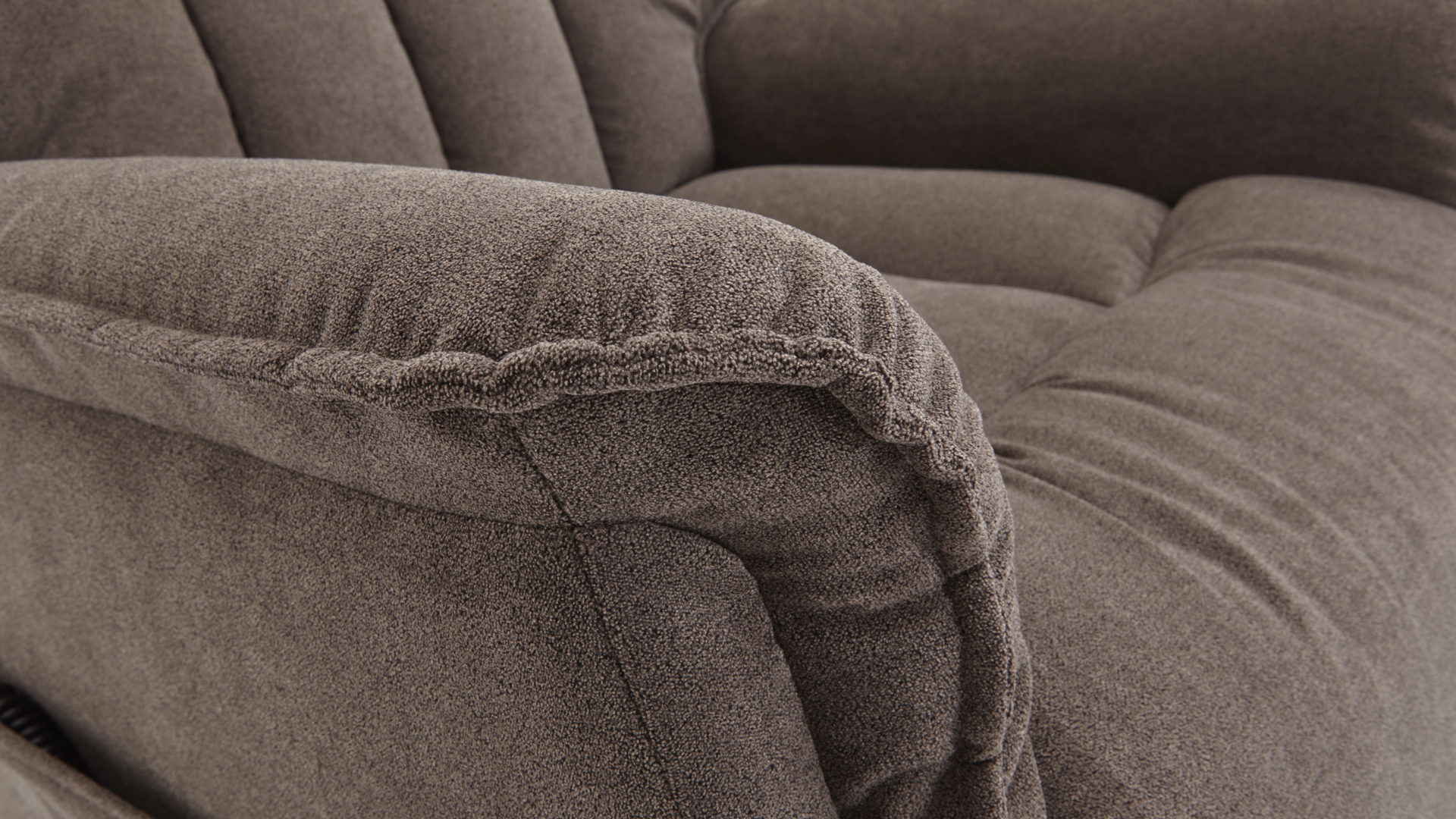 Fernsehsessel Duo collection aus Stoff in Braun TV-Sessel, ein Polstermöbel mit Federkern dunkelbrauner Stoffbezug Bari