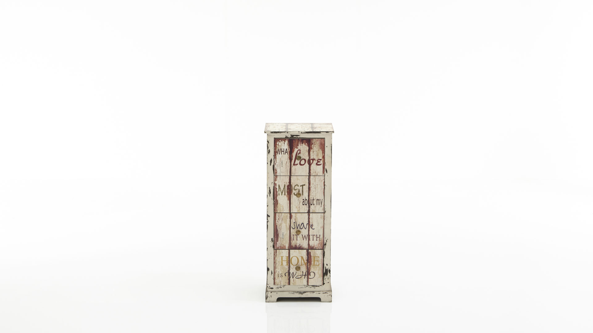 Schubladenkommode Im Vintage Look Als Flurmobel Weiss Mit