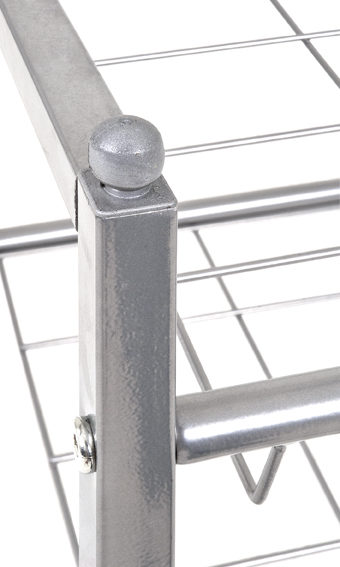 Schuhregal Haku aus Metall in Metallfarben Schuhregal für Ihre Garderobenmöbel alufarben – zwei Böden