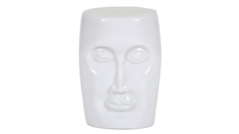 Beistelltisch Gutmann factory® aus Keramik in Weiß Beistelltisch Keramos weiße Keramik - Durchmesser ca. 33 cm