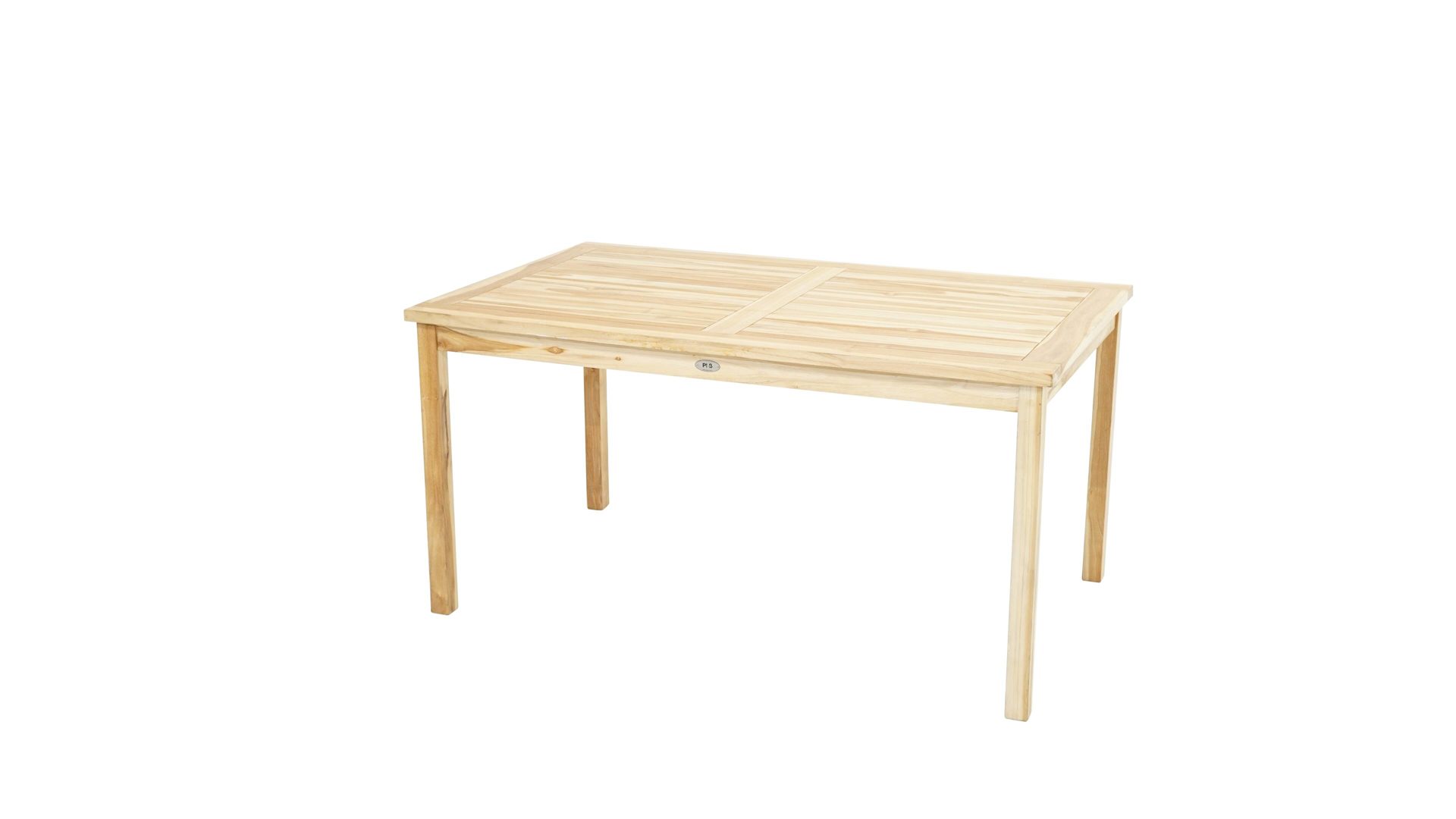 Gartentisch Ploß aus Holz in Holzfarben Ploß® Tisch Pittsburgh ECO als Gartenmöbel Eco-Teakholz – ca. 150 x 90 cm