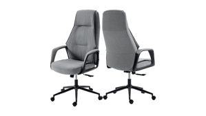 Bürostuhl Duo collection aus Stoff in Dunkelgrau Chefsessel Arjen dunkelgrauer Filzstoff 138 & schwarzes Drehkreuz