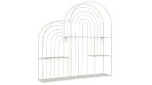 Wandregal Mirrors and more aus Metall in Beige Wandregal Ivy Sandfarben - ca. 54 x 55 cm