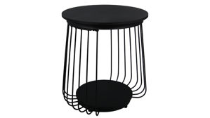 Beistelltisch Mirrors and more aus Metall in Schwarz Beistelltisch Grania schwarzes Metall - Durchmesser ca. 35 cm