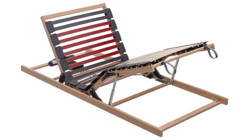 Lattenrost Interliving aus Holz in Holzfarben Interliving Lattenrost Serie 1952 - V6291 mit Bettkastenzugang zweifach motorisch mit Funk-Fernbedienung – Liegefläche ca. 90 x 200 cm