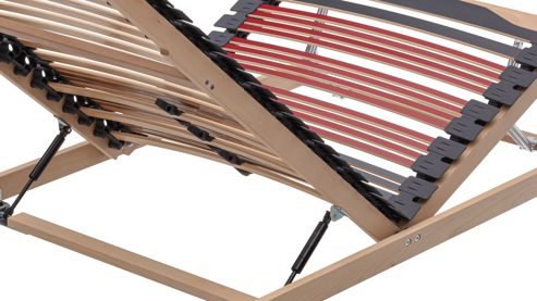 Lattenrost Interliving aus Holz in Holzfarben Interliving Lattenrost Serie 1953 - V6355 mit Hebehilfe & manuell verstellbar – Liegefläche ca. 90 x 200 cm