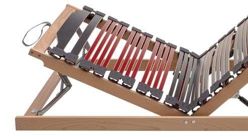 Lattenrost Interliving aus Holz in Holzfarben Interliving Lattenrost Serie 1953 - V6355 mit Hebehilfe & manuell verstellbar – Liegefläche ca. 90 x 200 cm