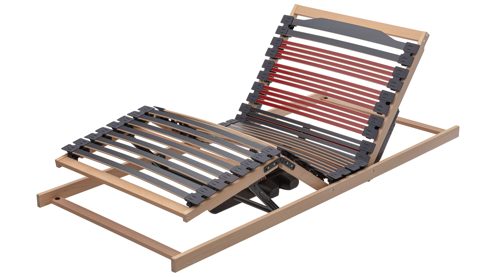 Lattenrost Interliving aus Holz in Holzfarben Interliving Lattenrost Serie 1953 mit zwei Motoren zweifach motorisch mit Handschalter – Liegefläche ca. 90 x 200 cm